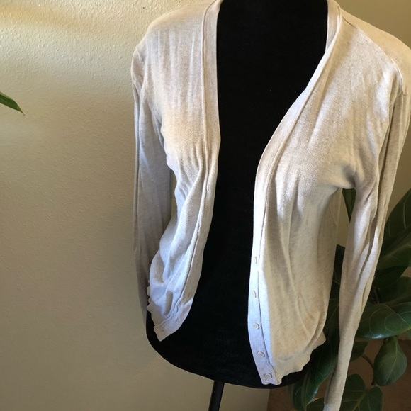 Nordstrom super soft Cotton cardigan heather grey - Picture 2 of 5